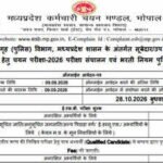 MP Police SI Recruitment 2026 notification out for 504 posts: Check dates, eligibility and physical standards