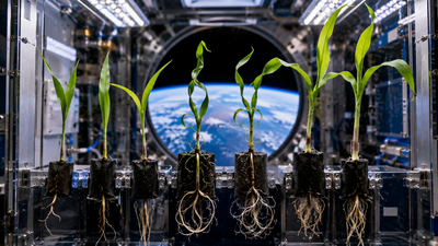 Nasa scientists grew corn seeds in space and found that microgravity changed how the seedlings’ roots and shoots grew |
