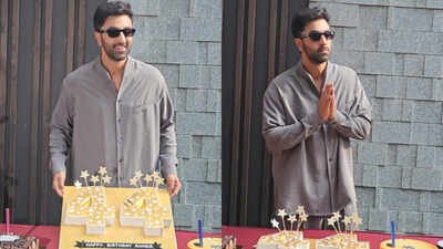 Ranbir Kapoor celebrates 44th birthday with paparazzi by cutting three cakes ahead of ‘Ramayana: Part 1’ release – SEE PICS |