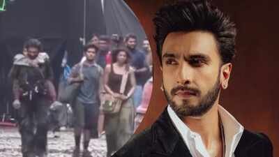 Ranveer Singh’s FIRST LOOK from ‘Pralay’ set goes viral; actor spotted filming with Kalyani Priyadarshan – WATCH |
