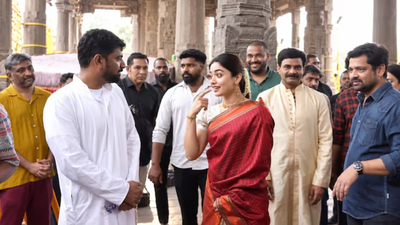 Rashmika Mandanna meets MS Subbulakshmi’s family at temple ahead of biopic launch ‘MS: A Legacy On Screen’, makers share video – WATCH | Telugu Movie News