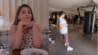Samantha Ruth Prabhu flaunts baby bump during third-trimester seated corn rows workout with witty caption: ‘Equal parts strong till the very end and please don’t make me get up’ | Telugu Movie News