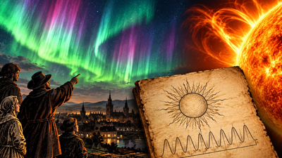 Scientists used centuries-old aurora sightings to reconstruct 8 solar cycles from 1560 to 1640; their method placed solar minima within 2 years with more than 90% reliability