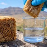 Scientists built a wood-based sponge that pulls water from air as dry as 15% humidity; it produced up to 1.72 litres per kg per day