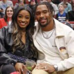 While Simone Biles and Jonathan Owens built their Texas dream mansion, Biles used a 3,998-sq-ft home as a temporary base; with the custom build finished, the 1-acre property is now listed for .2 million