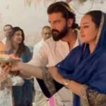 Sonakshi Sinha and Zaheer Iqbal share Ganpati aarti video from Arpita Khan’s house, switch off comments amid past trolling |