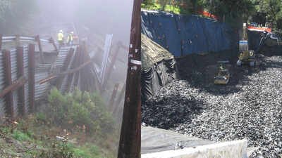 In 2008, heavy rains caused a 20-foot steel-wall road repair in California to fail; in 2009 crews rebuilt the slope using 330,000 waste tyres and saved 0,000