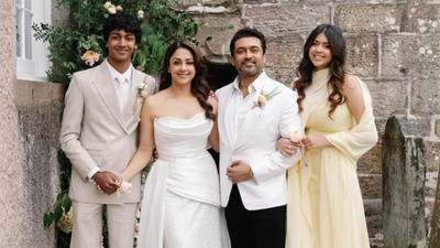 Suriya and Jyotika celebrate 20 years of wedding anniversary by renewing their vows, share loved-up inside pictures with family, children and friends |
