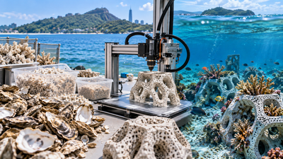 Taiwanese students are turning discarded oyster shells and coral waste into 3D-printed structures for damaged reefs |