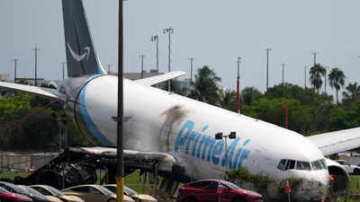 Amazon cargo jet pilots tried to abort unstable landing before plane overran Miami runway