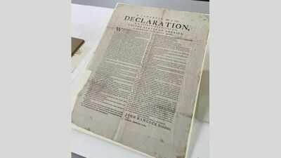 A volunteer sorting old Royal Navy papers found a rare 1776 US Declaration of Independence copy; it is one of 11 surviving Exeter printings and the only one outside the US