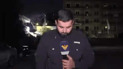Caught on cam: Strike hits close to reporter live on air in Lebanon