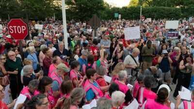 Watch: Thousands protest outside Kennedy Center over Trump’s threat to demolish iconic venue