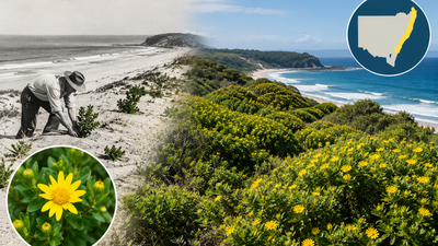 From 1946, NSW planted South African bitou bush to stabilise coastal sand dunes; decades later it had spread along 46% of the state’s coastline and threatened native ecosystems
