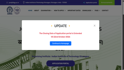 IIT JAM 2027 registration ends tomorrow at jam.iitkgp.ac.in: Direct link to apply here