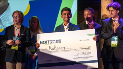 Meet Siddharth Vikram, the Massachusetts eighth grader who turned his brother’s car accident and recovery into an idea for a game-based rehabilitation app, winning a $25,000 national prize