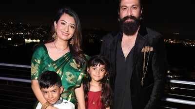 Yash and Radhika Pandit’s children Ayra and Yatharv watch ‘Ramayana’ at LA premiere for their first big-screen experience |