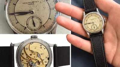 A 1930s Patek Philippe watch found in a Cornwall house clearance sold for nearly 12 times its lower estimate | World News