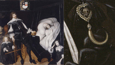 A heart-shaped mourning pendant depicted in a 1635 painting resurfaced nearly 400 years later; it contains a tassel made from a dead child’s hair | World News