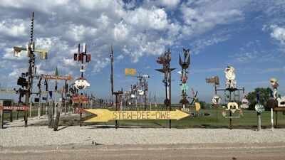 A Kansas artist spent 30 years filling his 70-acre property with metal sculptures; nearly 600 giant totems were later preserved | World News