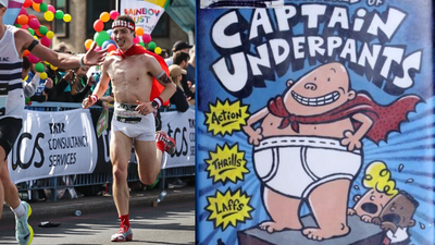 A trainee solicitor broke a 14-year-old marathon record held by Dracula; Archie Hunt ran 2:27:41 dressed as Captain Underpants | World News