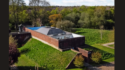 A World War II bunker in England with four-foot-thick walls has been transformed into a £650,000 two-bedroom home with a rooftop terrace and modern interiors | World News