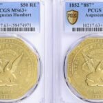 An 1852 California Gold  coin from the Gold Rush era sold for 7,875 on September 6; the rare piece was one of eight territorial coins in a collection that drew 475 bids from collectors