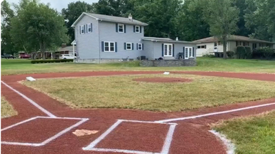 An Ohio boy asked his dad for a baseball field in their backyard; two years and about ,000 later, the family had its own diamond with infield clay, regulation bases, a raised mound and hand-painted foul lines