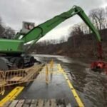Crews are removing over 850,000 cubic yards of toxic sediment from Ohio’s Cuyahoga River; the waste is being stabilised two miles downstream |