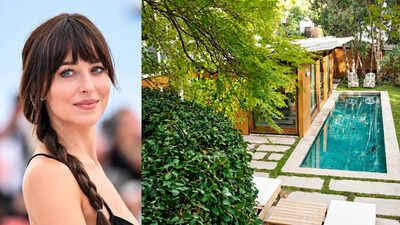 In 2016, Dakota Johnson paid $3.55 million for a 1947 Los Angeles midcentury home; after renovating the ‘tree house’ with Pierce & Ward, she sold it a decade later for $5.92 million after asking $6 million