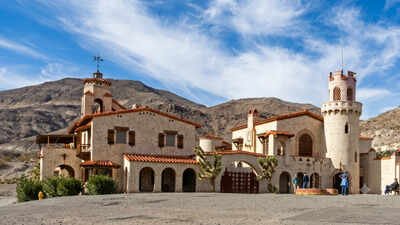 After a 2015 flash flood shut Death Valley’s Scotty’s Castle, visitors can return from October 10 for limited guided exterior tours while restoration of the historic estate continues