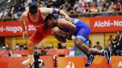 Deepak Punia holds off Ganbaatar 2-1 to clinch Asian Games wrestling bronze | Asian Games 2026 News
