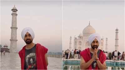 Diljit Dosanjh visits Taj Mahal ahead of Aura India Tour; singer shares glimpses from Agra |