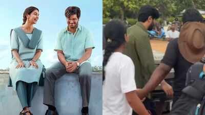 Dulquer Salmaan’s team tries to control crowd as fans mob the actor during ‘Sri Sri’ shoot in Vizag |
