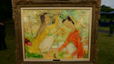 During the pandemic, a US hospital worker paid $15.99 for a Goodwill painting and hung it above her bed; Antiques Roadshow later identified it as a Le Pho worth $60,000-$80,000 at auction