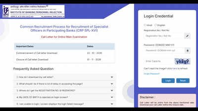 Ibps So Mains Admit Card 2026: IBPS SO Mains admit card 2026 released at ibps.in for 1,035 Specialist Officer posts, exam on November 1: Check direct link to download hall tickets here
