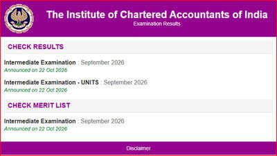 ICAI CA Inter September 2026 result declared at caresults.icai.org: Check scorecard link, pass percentage and next steps