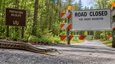 Illinois closes a forest road twice a year to protect migrating snakes, continuing a wildlife measure introduced in 1972 | World News