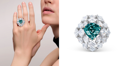 In 2014, the 5.5-carat Ocean Dream sold for about $8.5 million; in May 2026 the same blue-green diamond, the largest of its kind known, sold at Christie’s Geneva for $17.3 million, roughly double