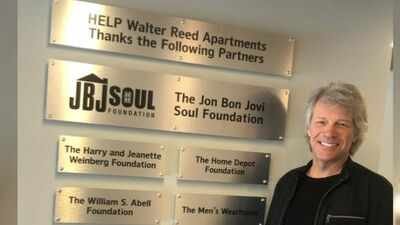 Jon Bon Jovi’s foundation helped turn part of the former Walter Reed Army Medical Center into housing; in 2019, the Washington project opened with homes for 77 formerly homeless veterans