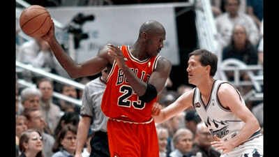 In 1998, Michael Jordan wore a red Bulls jersey during Game 2 of his final NBA championship series; after entering a private collection in 2003, it has sold to a Miami property investor for a record  million