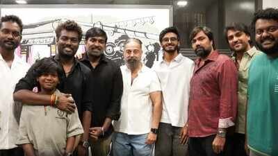 Kamal Haasan meets ‘Baththa team, heaps praise on Vijay Sethupathi, Atlee, and Balaji Tharaneetharan | Tamil Movie News