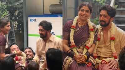 Kichcha Sudeep and wife Priya celebrate 25th wedding anniversary; video of garland exchange goes viral |