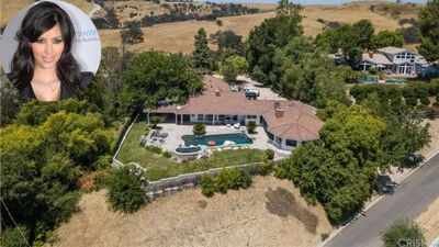Kim Kardashian once owned a 1.5-acre Hidden Hills ranch split by a road, with a four-stall horse stable on the other side |