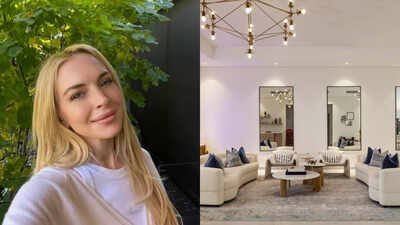 After years of living in hotels, Lindsay Lohan moved into a 7,000-square-foot Dubai villa and gave her designer just two weeks to furnish it; instead of starting over, she reused pieces from her old apartment