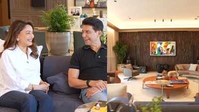 Madhuri Dixit Home: Inside Madhuri Dixit, Dr Sriram Nene’s 5500 sq feet home in Worli with more than 30 MF Hussain art pieces, piano and more: ‘She was his muse’ | Hindi Movie News
