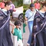 Nayanthara spotted in Mumbai with twin sons Uyir and Ulagam; boys twin in matching outfits | Tamil Movie News