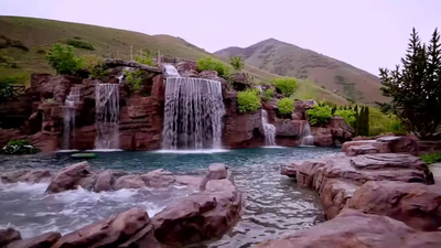 A Utah couple wanted a place to scuba without travelling, so they built a  million, 360,000-gallon backyard pool with a 90-foot mountain, five waterfalls, a 300-foot lazy river and a 26-foot-deep diving tunnel