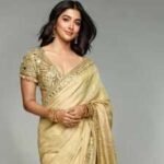 Pooja Hegde serves timeless ethnic elegance in a beige gold tissue silk saree worth Rs 1.91 lakh | Hindi Movie News