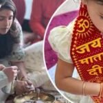 Priyanka Chopra and Nick Jonas celebrate Dussehra with family puja; daughter Malti Marie wins hearts with her ‘Jai Mata Di’ scarf – PICS |